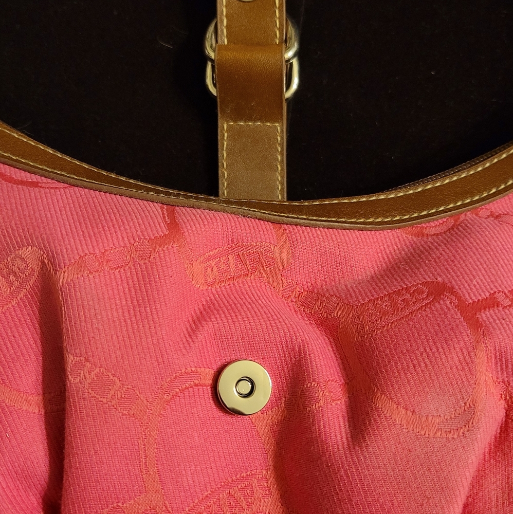 Vintage Ralph Lauren Chaps Milano Dark Pink Equestrian Buckle Purse New With Tag - Picture 12 of 16